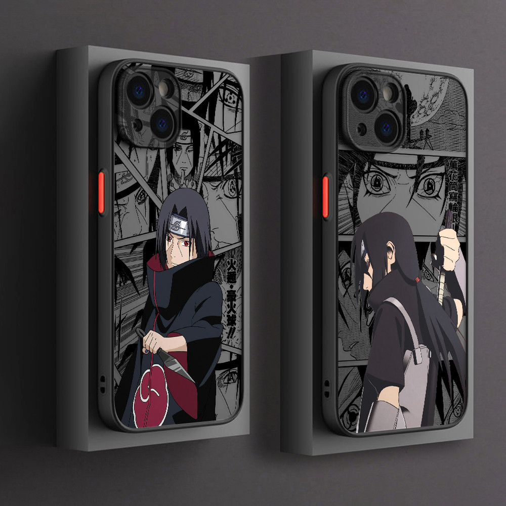 เคสโทรศัพท์มือถือแบบแข็ง โปร่งแสง ผิวด้าน ลายการ์ตูนนารูโตะ Uchiha Itachi สีดํา สําหรับ VIVO S12 V19 V20 V21 V21E V23 V23E V25 SE Pro 4G 5G