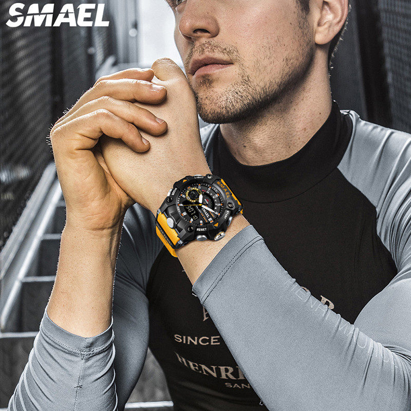 Smael 8040 นาฬิกาข้อมืออิเล็กทรอนิกส์แฟชั่น กันน้ํา อเนกประสงค์ สําหรับนักเรียน เล่นกีฬา กลางแจ้ง