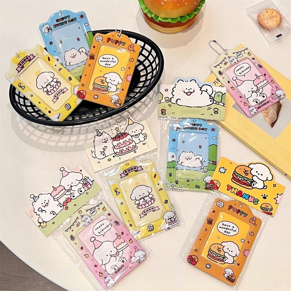 การ์ด ESTRENAR , บัตรรถบัส การป้องกันสุนัขน้อย , บัตรอาหารน่ารัก บัตรประจําตัว Love Bean Photo Photo Photo Photo Photocard Holder Girl