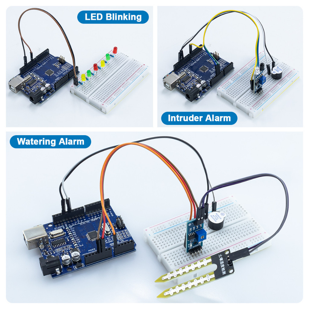 Ready Arduino Super Starter Kit/ชุดการเรียนรู้สําหรับโครงการ Arduino Uno R3 Arduino พร้อมการสอน