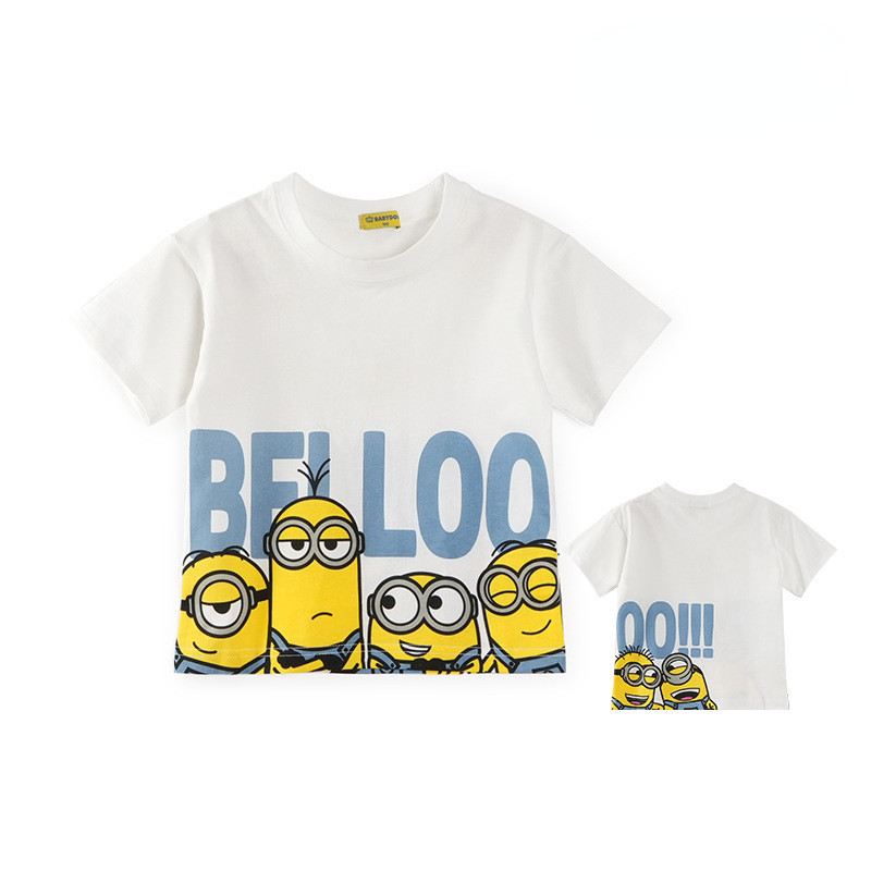 ใหม่ เสื้อยืดแขนสั้น ผ้าฝ้ายแท้ ลายการ์ตูน สไตล์ญี่ปุ่น แฟชั่นฤดูร้อน สําหรับเด็กผู้ชาย และเด็กผู้หญิง 24 ชิ้น