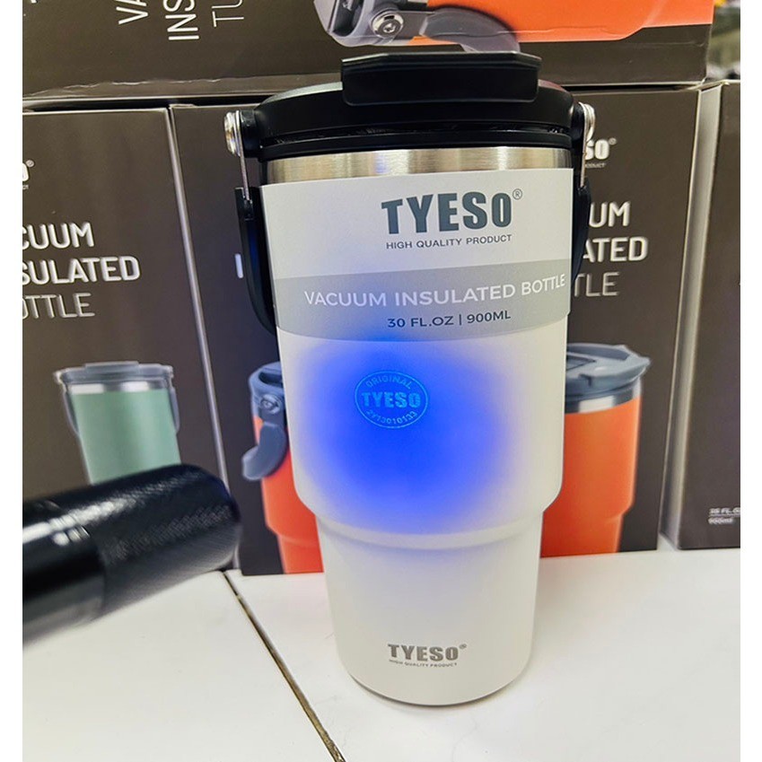 แก้วเก็บความเย็น  แก้วเก็บความเย็น Tyeso แบบใหม่มีที่จับ หูหิ้ว แก้วกาแฟ  600ml/750ml/900ml/1050ml/1