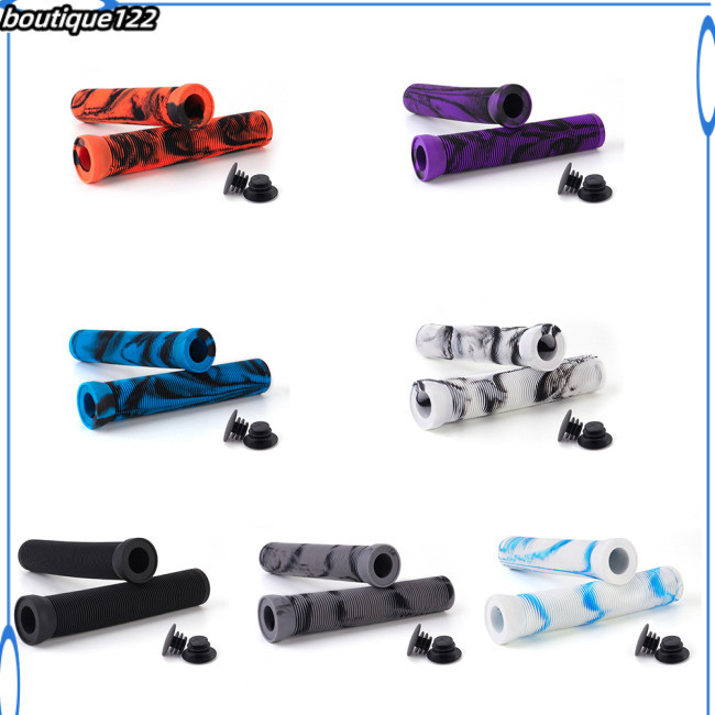 Bou ปลอกแฮนด์บาร์ยาง กันลื่น สําหรับรถจักรยาน สกูตเตอร์ BMX 22.2 มม. 1 คู่