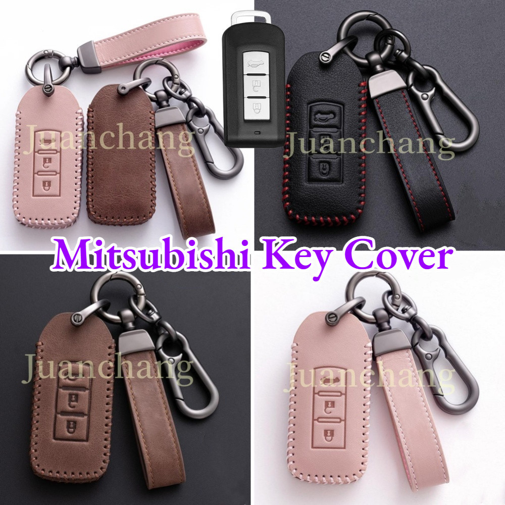 เคสกุญแจรีโมตรถยนต์ แบบหนัง สําหรับ Mitsubishi Outlander 3 Lancer 10 Pajero Lancer L200 ASX Colt Paj