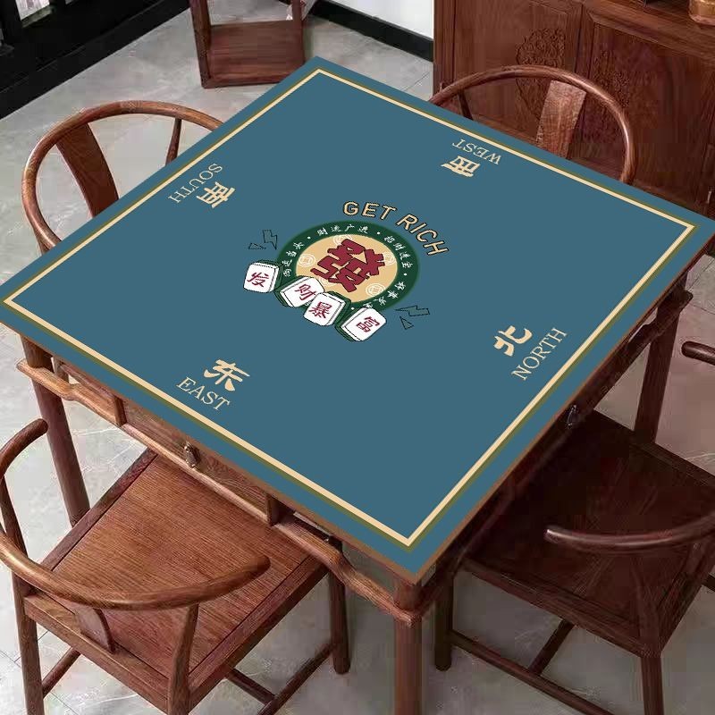 Mahjong Mat Hand Rubbed Mahjong Chess Room Square Mahjong Cloth หนา Mute Desktop Protective Mat ผ้าป
