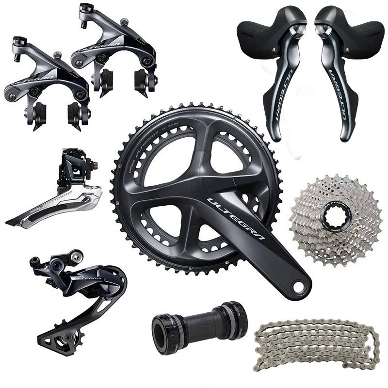 Shimano Ultegra R8000 11 speed Groupset จักรยานเสือหมอบ Groupset 170/172.5/175 มม. 50-34 52-36 53-39