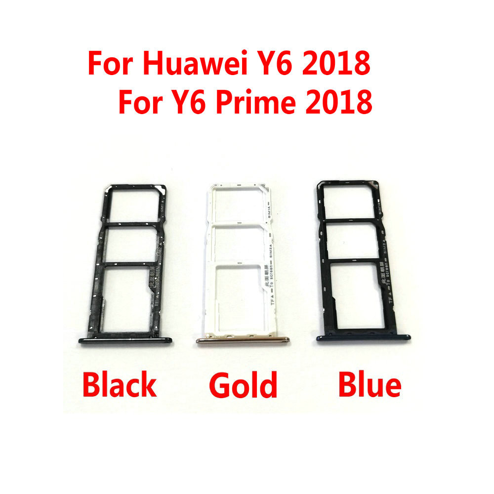 ใหม่ อะแดปเตอร์ถาดซิมการ์ด แบบเปลี่ยน สําหรับ Huawei Y6 2018 Y6 Prime 2018