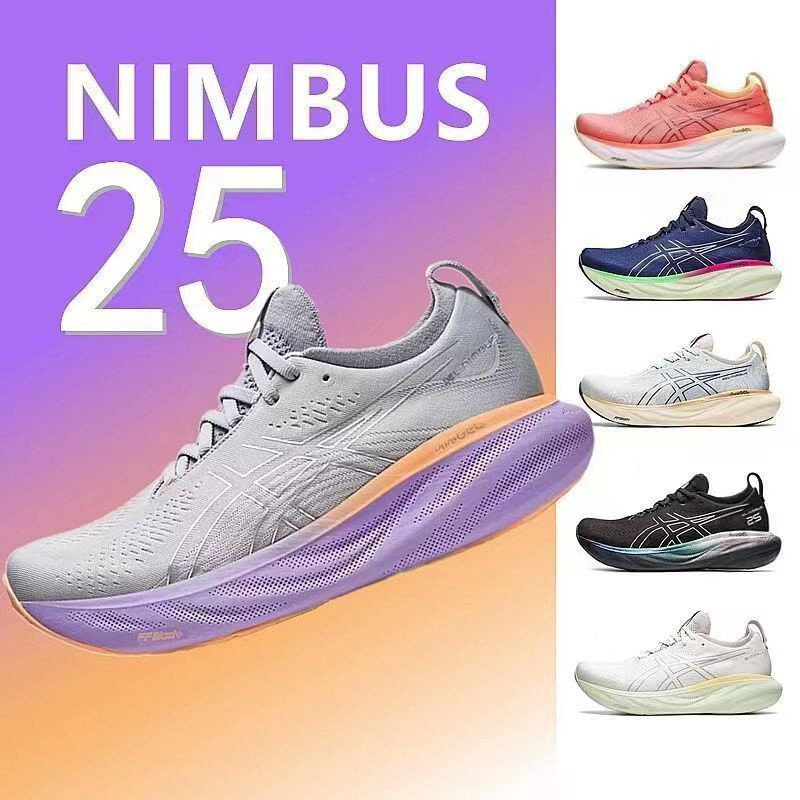 สินค้าใหม่ Gelnimbusn25 รองเท้าวิ่งมาราธอน ระบายอากาศ น้ําหนักเบา สําหรับผู้ชาย ผู้หญิง เหมาะกับการวิ่งมาราธอน 2024