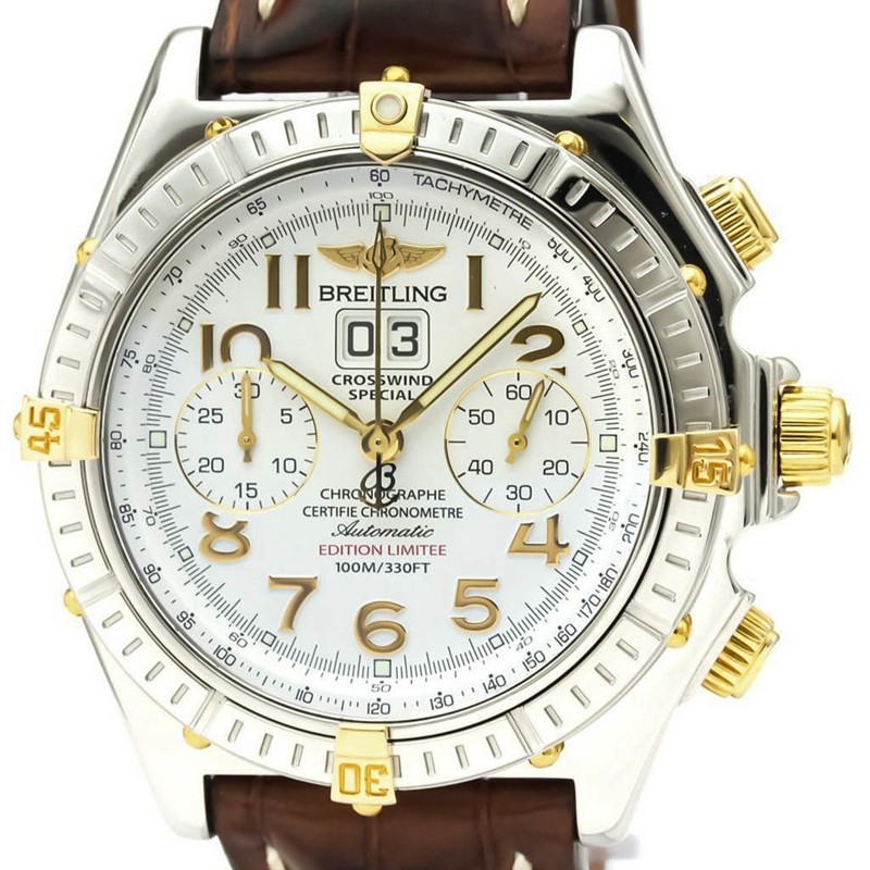 Breitling นาฬิกาข้อมืออัตโนมัติ สีทอง 18K สําหรับผู้ชาย B44356