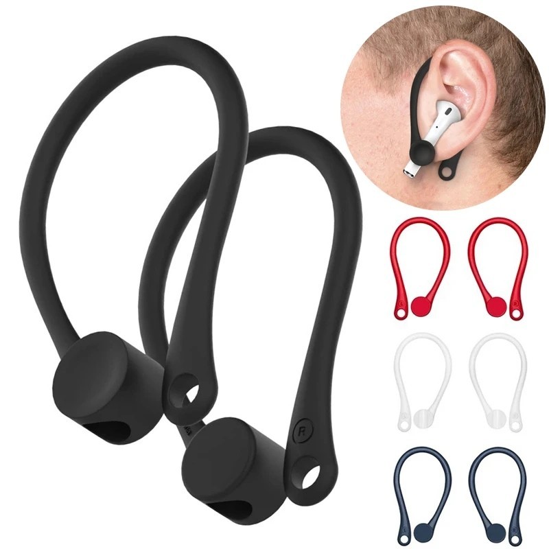 หูฟัง Anti lost Hook - หูฟังซิลิโคน Anti-drop Hooks - กีฬา Anti-lost - Mini Cap Hook สําหรับ Airpod 1 2 - หูฟังบลูทูธ Protector Holder - Secure Fit