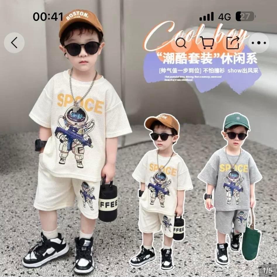 ชุดนักบินอวกาศรังผึ้งสําหรับเด็กผู้ชาย 8-32ki CHERRY 67 [HUGE SHOP]