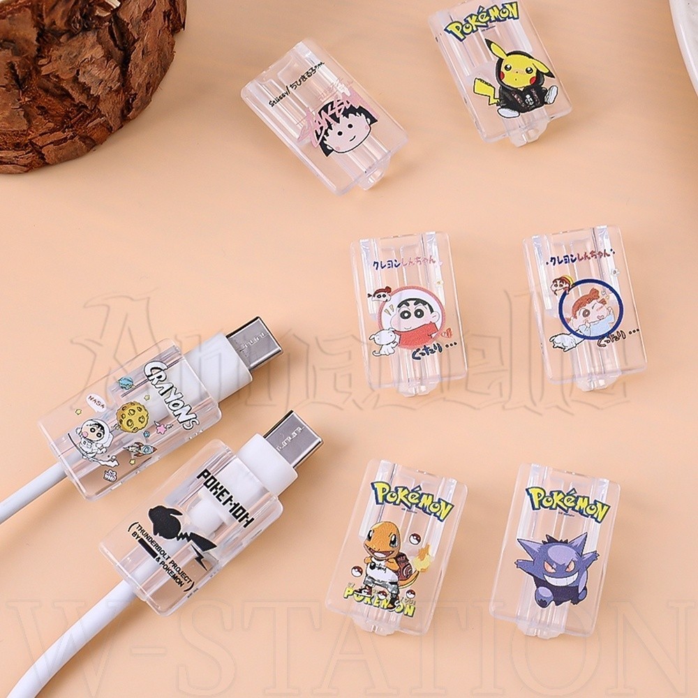 [ขายดี] ตัวป้องกันสายเคเบิล แบบใส / คลิปยึดสายเคเบิล ป้องกันการแตก สําหรับ iPhone ที่ชาร์จ / ที่วางสายข้อมูลโทรศัพท์มือถือ / ปลอกป้องกันปลายสายเคเบิล