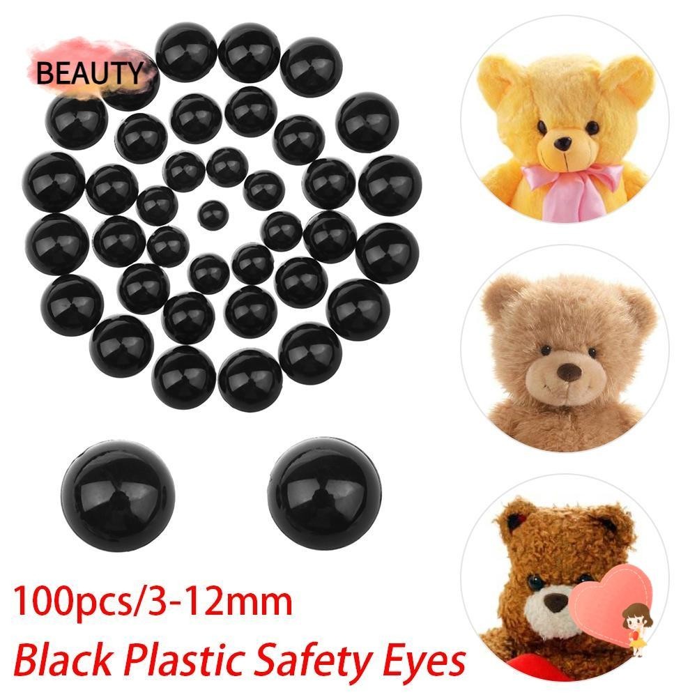 ความงาม 100 ชิ้น สีดํา ความปลอดภัย ตา คริสต์มาส ของขวัญ พลาสติก ตุ๊กตา ของเล่น สัตว์ หุ่นทํา