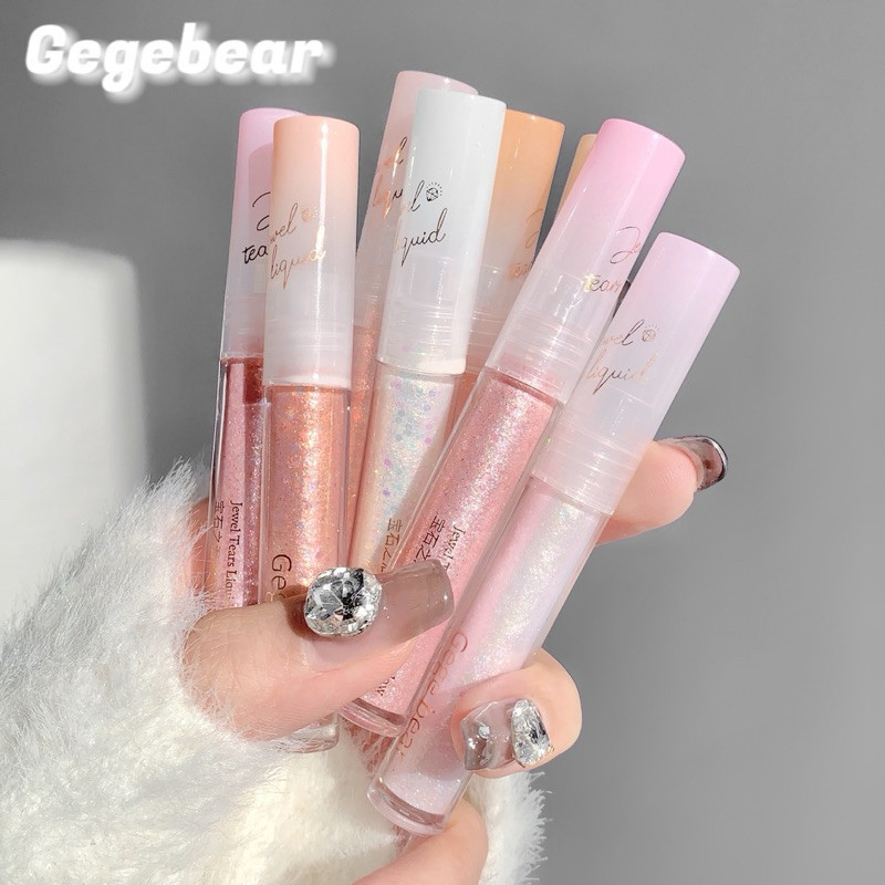 S-29🌟Gege Bear อายแชโดว์ กลิสเตอร์เนื้อลิควิด ทาหัวตา เป็นประกาย ระยิบแวววาว  กันน้ำ กันเหงื่อ สีสวย ติดทนนาน