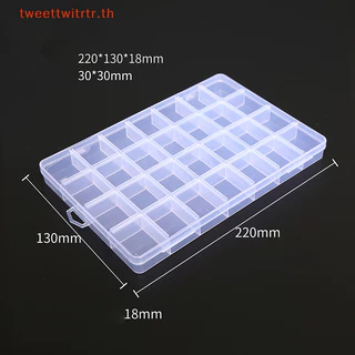 Trwitr กล่องพลาสติกใส แบบพกพา 40 12 28 ช่อง พร้อมฝาปิด สําหรับเก็บเครื่องประดับ ต่างหู สกรู เล็บ TH