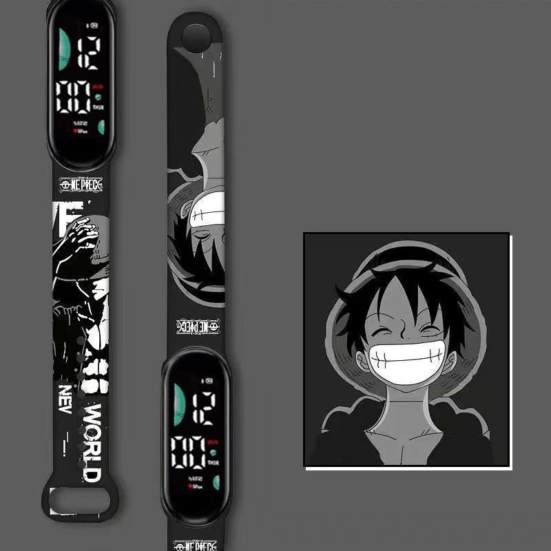 SANRIO Pochacco Kuromi นาฬิกาข้อมืออิเล็กทรอนิกส์ มีไฟ LED สายซิลิโคน กันน้ํา สําหรับเด็ก - รูปที่ 7