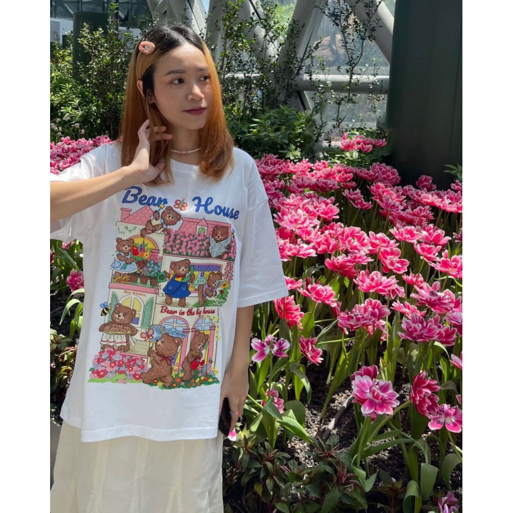 （จัดส่งตลอด 24 ชั่วโมง）Angle Official  (พร้อมส่ง!) รวมเสื้อoversizeTEE collection🌺⭐️🩵