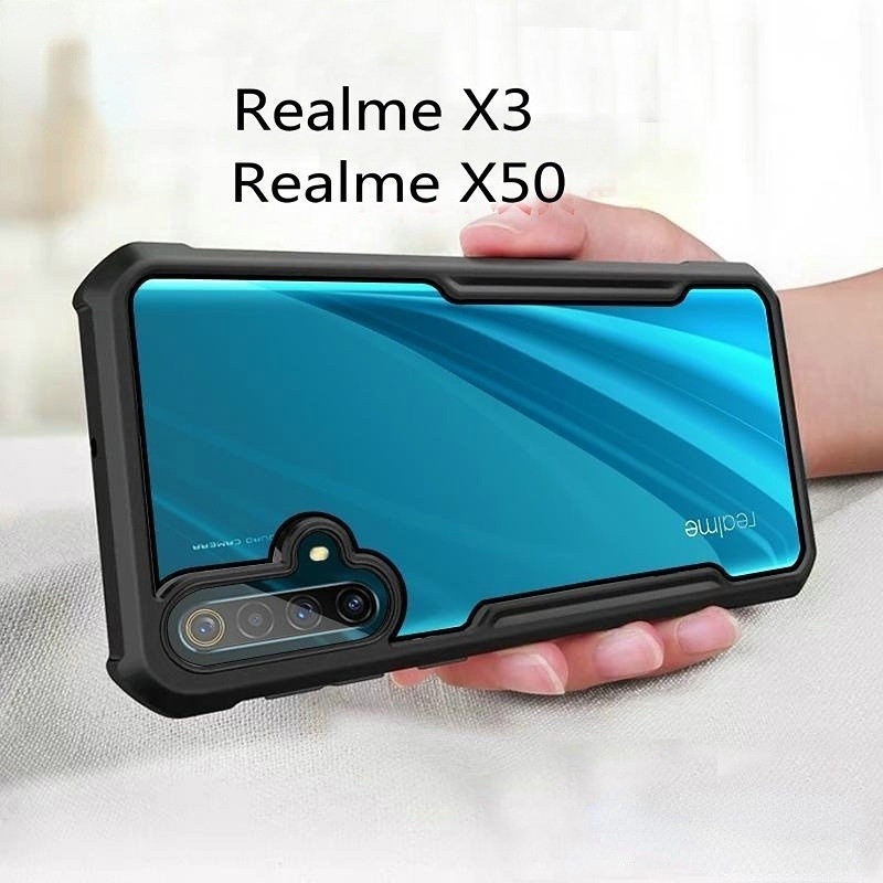 สําหรับ Realme X50 X50m X3 SuperZoom Hybrid Soft Silicon กันกระแทกกันชนและ Hard PC ปกหลังกรณี
