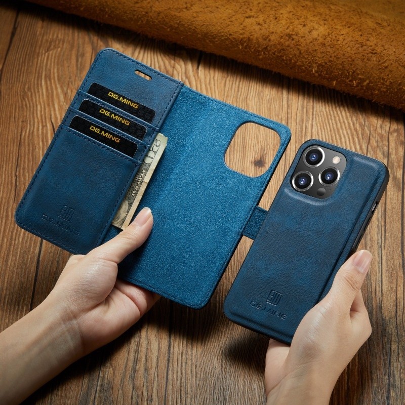 หรูหราปลอกหนังพลิกสําหรับiPhone 15 Pro Max Plusผู้ถือบัตรกระเป๋าสตางค์แม่เหล็กที่ถอดออกได้2-in-1เคสโทรศัพท์สําหรับiPhone 17Air 16 15 14 Plus 13 12 11ฝาครอบกันกระแทก