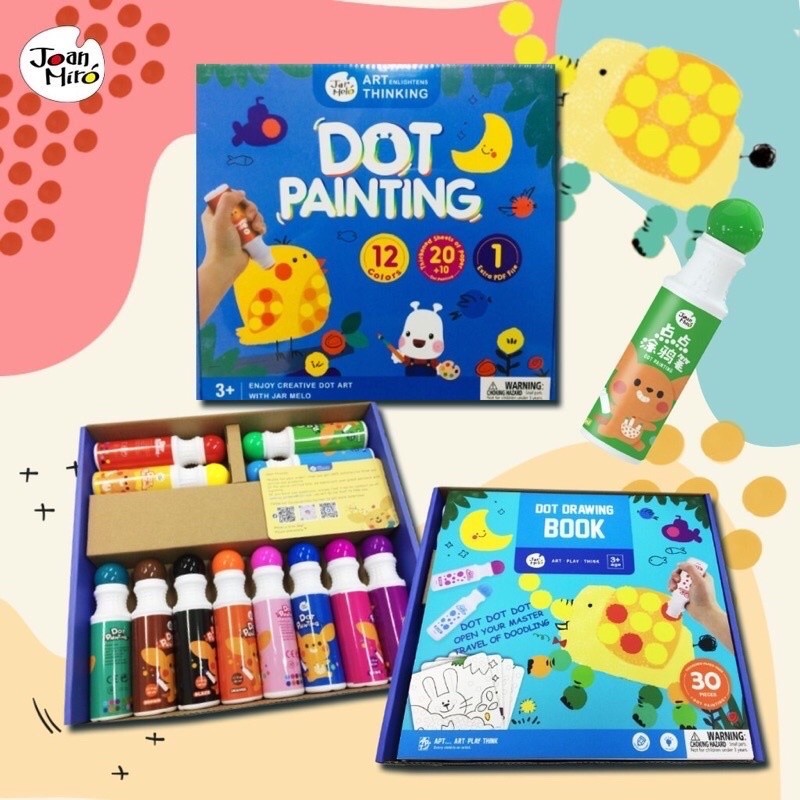 (Joan Miro) ชุดปากกาแต้มสี  Dot Painting Colors Set สีสำหรับเด็ก - baanbunyawee