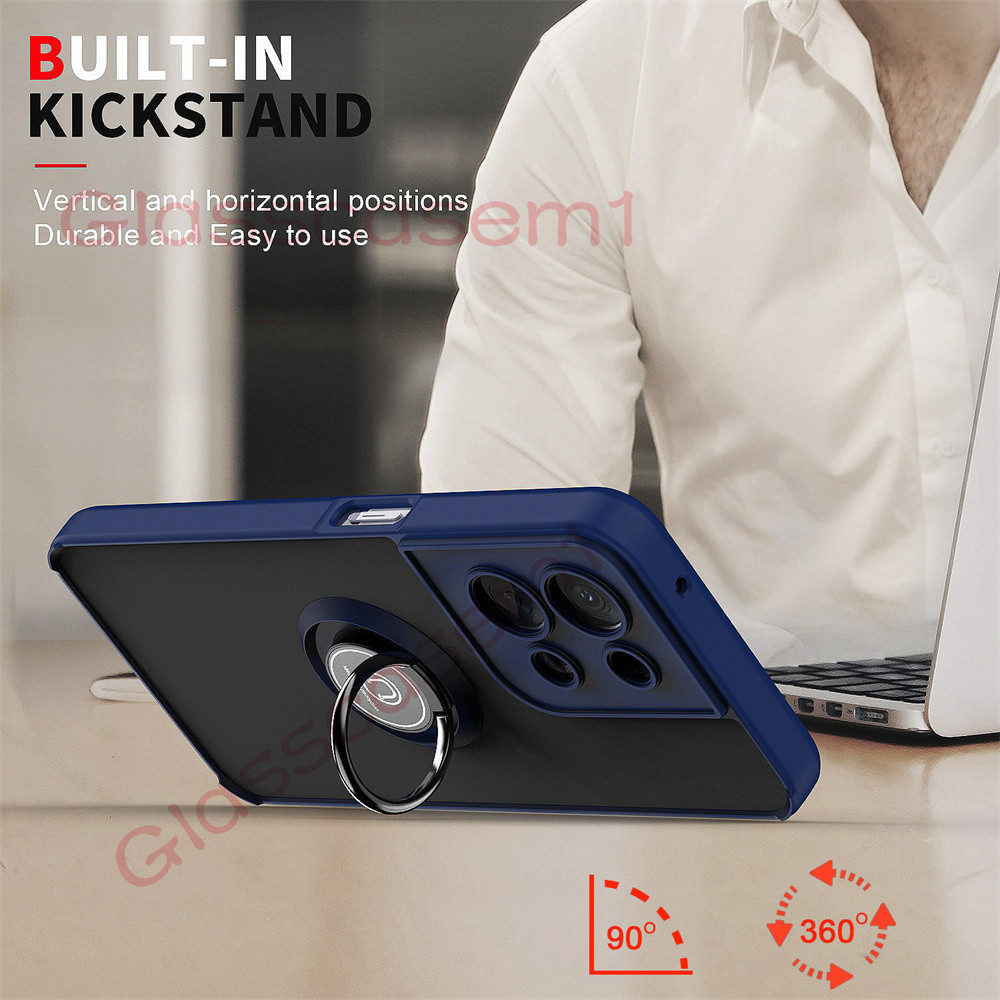 ปลอกสําหรับRealme 12 14 pro plus 12 + 12X 12pro 12proplus 12pro + 14X 14pro + Realme12proplus Matteแหวนเคสโทรศัพท์กันกระแทกปลอกวงเล็บป้องกันฮาร์ดปกหลัง - รูปที่ 4