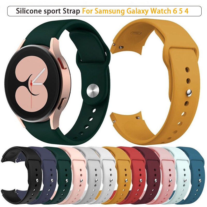 สายนาฬิกาข้อมือซิลิโคน 20 มม. สําหรับ Samsung Galaxy Watch 6 43 มม. 47 มม. watch4 5 40 มม. 44 มม. Watch 4 classic 42 มม. 46 มม. Galaxy Watch 5 pro 45 มม.