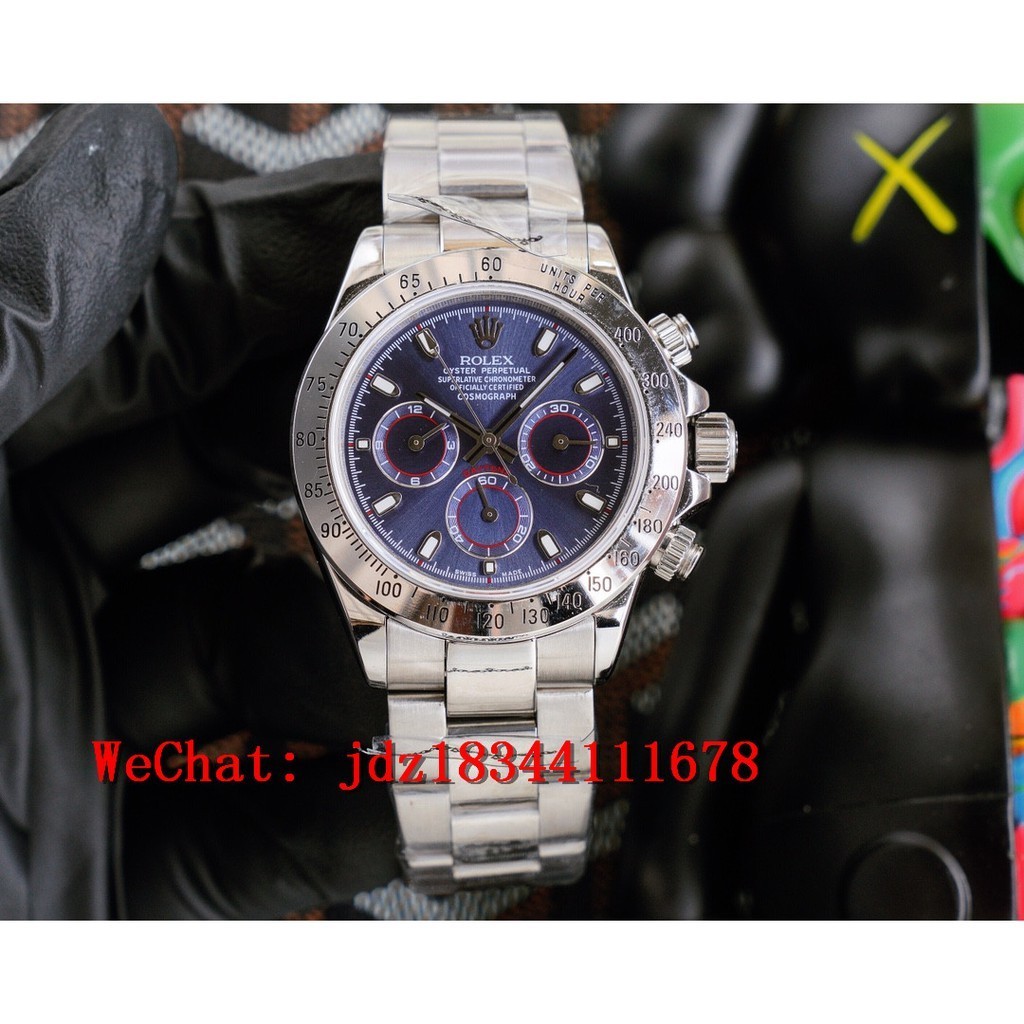 Rolex Cosmograph Daytona Series นาฬิกากลไกอัตโนมัติ Blue Literal