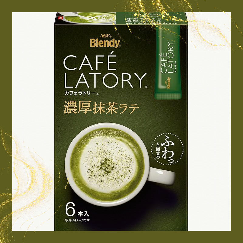 AGF Blendy Cafe Latory Stick Rich Matcha Latte - Powdered Matcha Drink Sachets