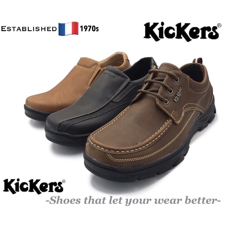 Kickers Classic Mens สบายรองเท้าไม่มีส้นรองเท้าเรือ Kasut Sampan Lofer Kickers Berkualiti Bergaya