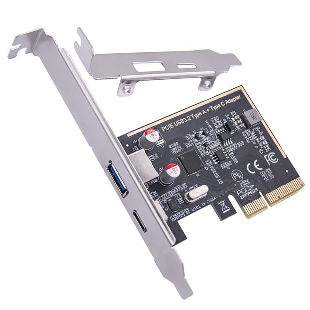 Pci-e X4 ถึง TYPE-C + A การ์ดขยาย USB3.2 gen2 Dual-Channel 10Gbps PCI Express อะแดปเตอร์ Riser การ์ดสําหรับ 4U 2U แชสซี PC Desktop