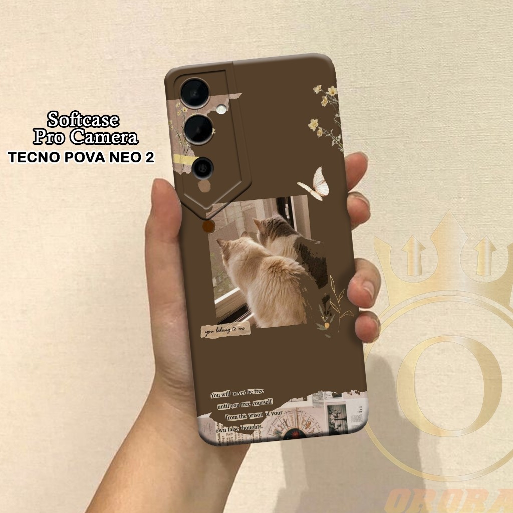 Softcase Tecno Pova Neo 2 - ORORA - Casing Tecno Pova Neo 2 - Motif case Cats - Tecno - Softcase Tec