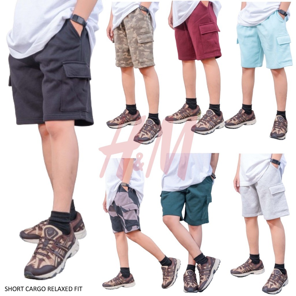 กางเกง CARGO PREMIUM / H*M SHORT RELAXED FIT CARGO PANTS LINK 1