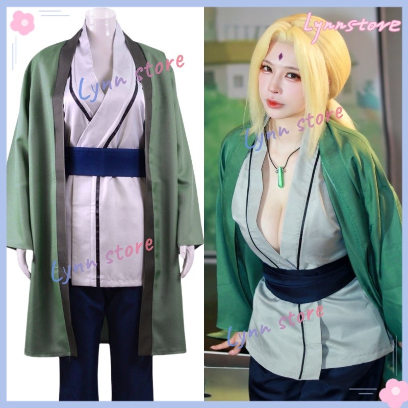 Tsunade คอสเพลย์เครื่องแต่งกายและวิกผม NARUTO อะนิเมะนินจาชุด Carnival อะนิเมะปาร์ตี้ Roleplay เครื่องแต่งกาย
