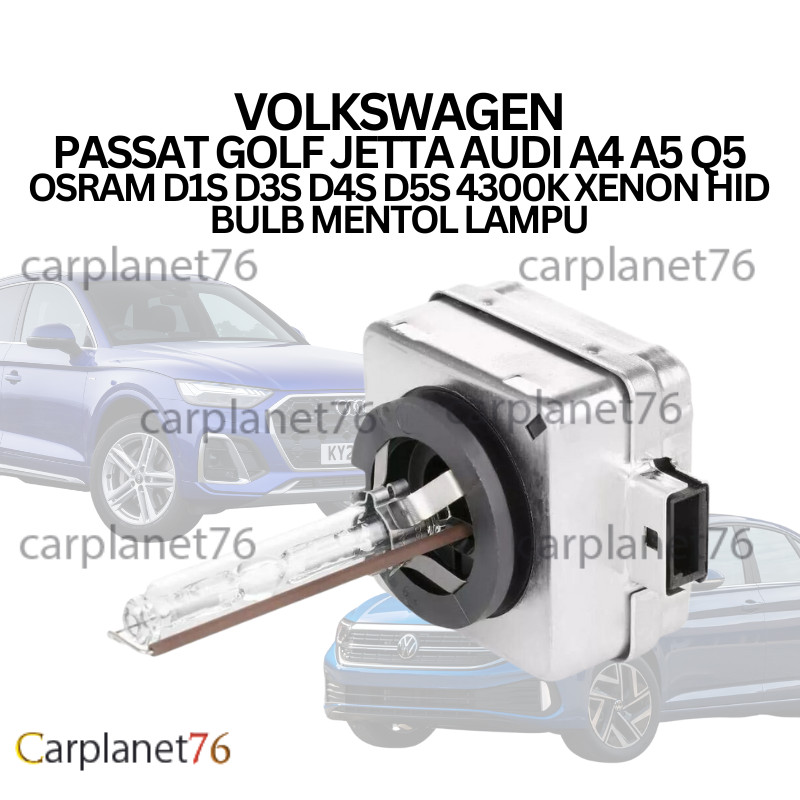 VOLKSWAGEN PASSAT GOLF JETTA AUDI A4 A5 Q5 OSRAM D1S D3S D4S D5S 4300K XENON HID หลอดไฟ MENTOL LAMPU