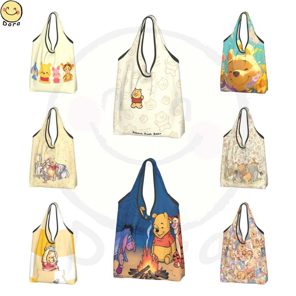 Disneys Winnies The Pooh กระเป๋าช้อปปิ้งReusable Grocery Toteกระเป๋าXLarge 50LBS Ripstopกระเป๋ารีไซเ