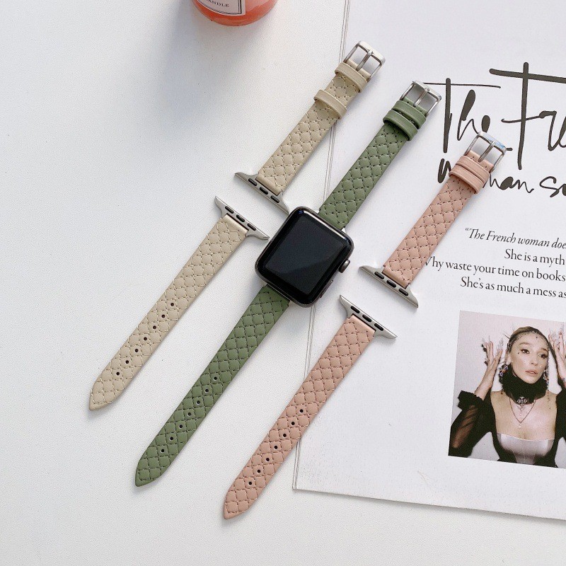 สายนาฬิกาหนังแท้แบบควิลท์ขนาด 38mm/40mm/41mm/42mm/44mm/45mm/49mm สีน้ำตาล Chanel - สไตล์ - เหมาะสำหร