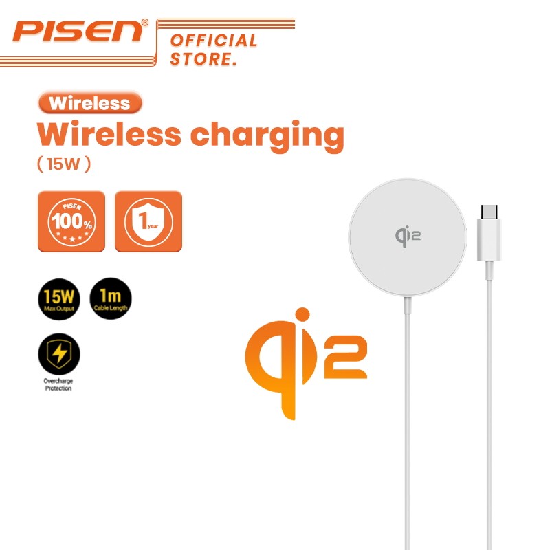 PISEN(TP-C74) Qi2 Magnetic Wireless Charger 15W Fast Charger