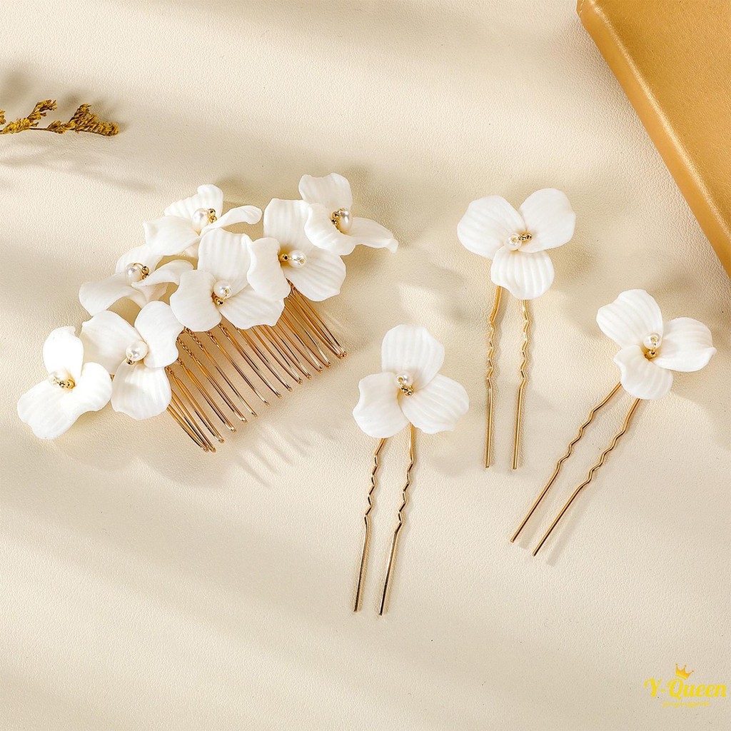 งานแต่งงาน ยู-รูปร่าง กิ๊บ/หวีผมพื้นผิวมันวาวหรูหราผม หมุด กับไข่มุก