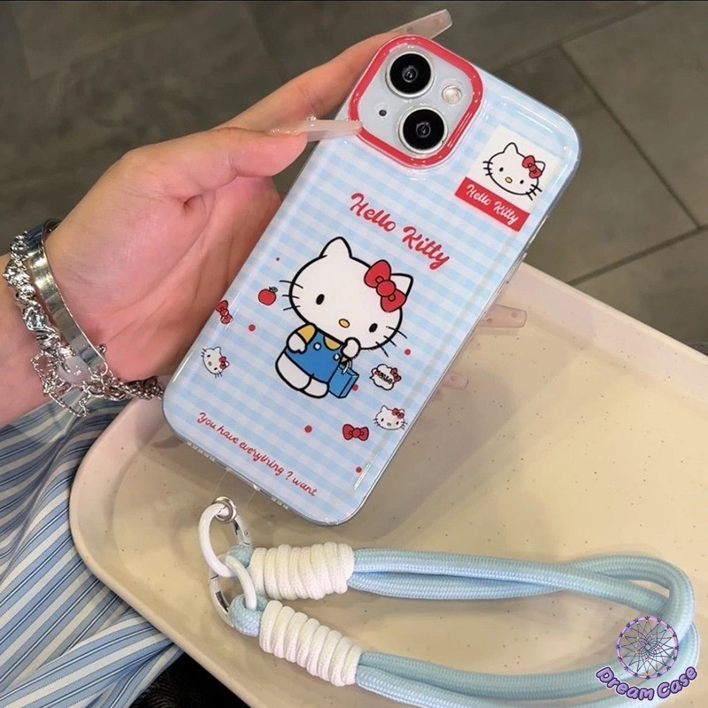 การ์ตูนน่ารักสวัสดีคิตตี้สายคล้องคอนุ่มเคส Realme C51s C55 C35 C33 C53 C67 C51 C12 Note 50 6i 11 5 8