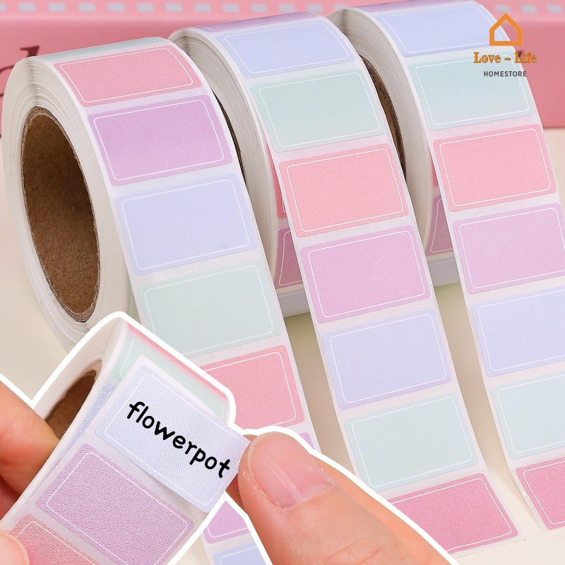 800 ชิ้น/ม้วนที่มีสีสัน Self-Adhesive Index Mark สติกเกอร์สําหรับชื่อแท็กขวดแฟ้มเอกสารอุปกรณ์สํานักงานโรงเรียน
