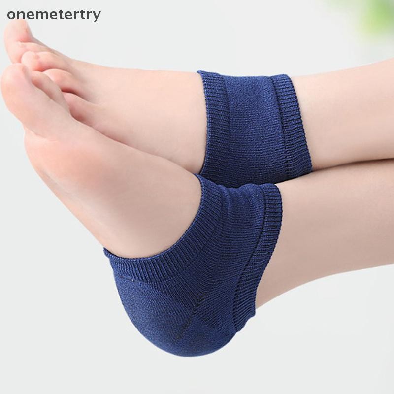 Onem เจลซิลิโคนส้นเท้า Protector แขนส้นแผ่นส้นถ้วย Plantar Fasciitis สนับสนุนฟุต Care Skin Repair Cushion ถุงเท้าครึ่งหลา n