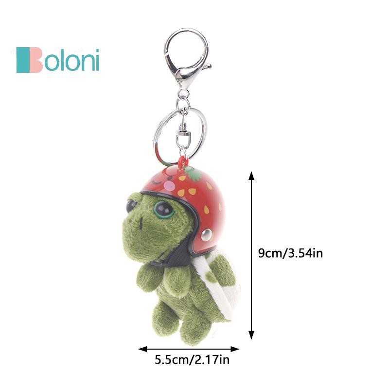 [โบโลนี] หมวกกันน็อคเต่าพวงกุญแจน่ารักการ์ตูนตุ๊กตาเต่าทะเลจี้ตุ๊กตาคู่กระเป๋าเสน่ห์รถที่เก็บกุญแจเด็กของขวัญใหม่ - รูปที่ 3