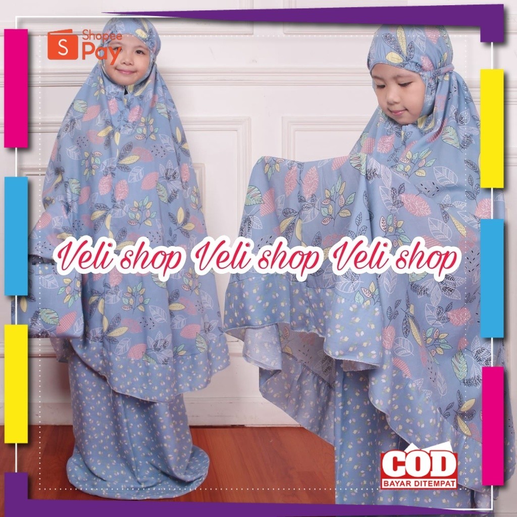 // awenna mukena สําหรับเด็กอายุ 5-9 ปี วัสดุเรยอนบาหลี AWENA mukena