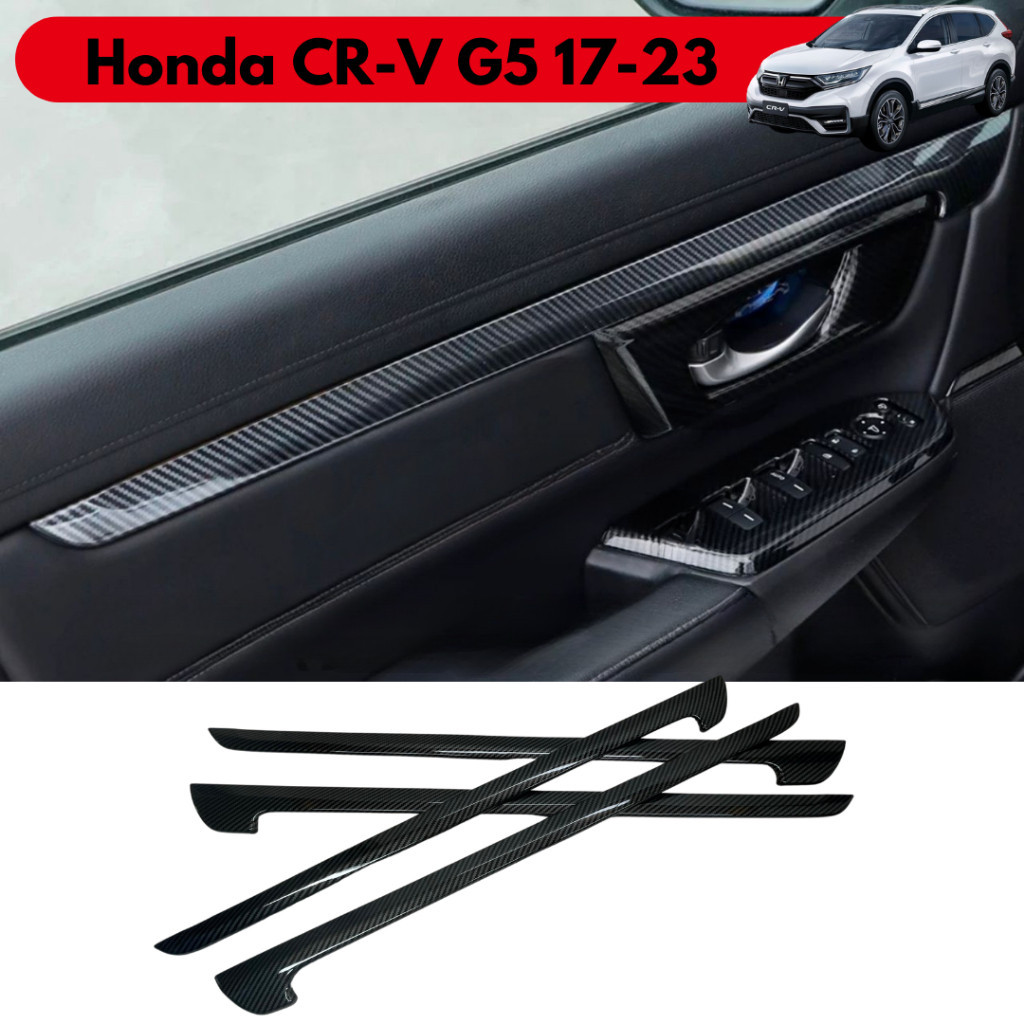ฝาครอบแผงประตูด้านใน คาร์บอน สําหรับ Honda CRV CR-V G5 2017-2022