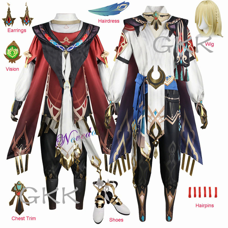 GK Game Anime Genshin Impact Cosplay Kaveh Cosplay Oversize Outfit Shoes Wig Accessories Cosplay Cos