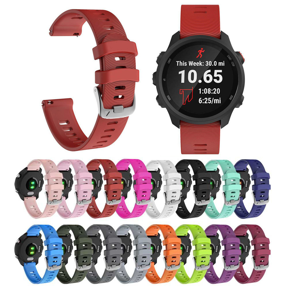 สายนาฬิกาข้อมือซิลิโคน สําหรับ Garmin Forerunner 245 Music 55 645