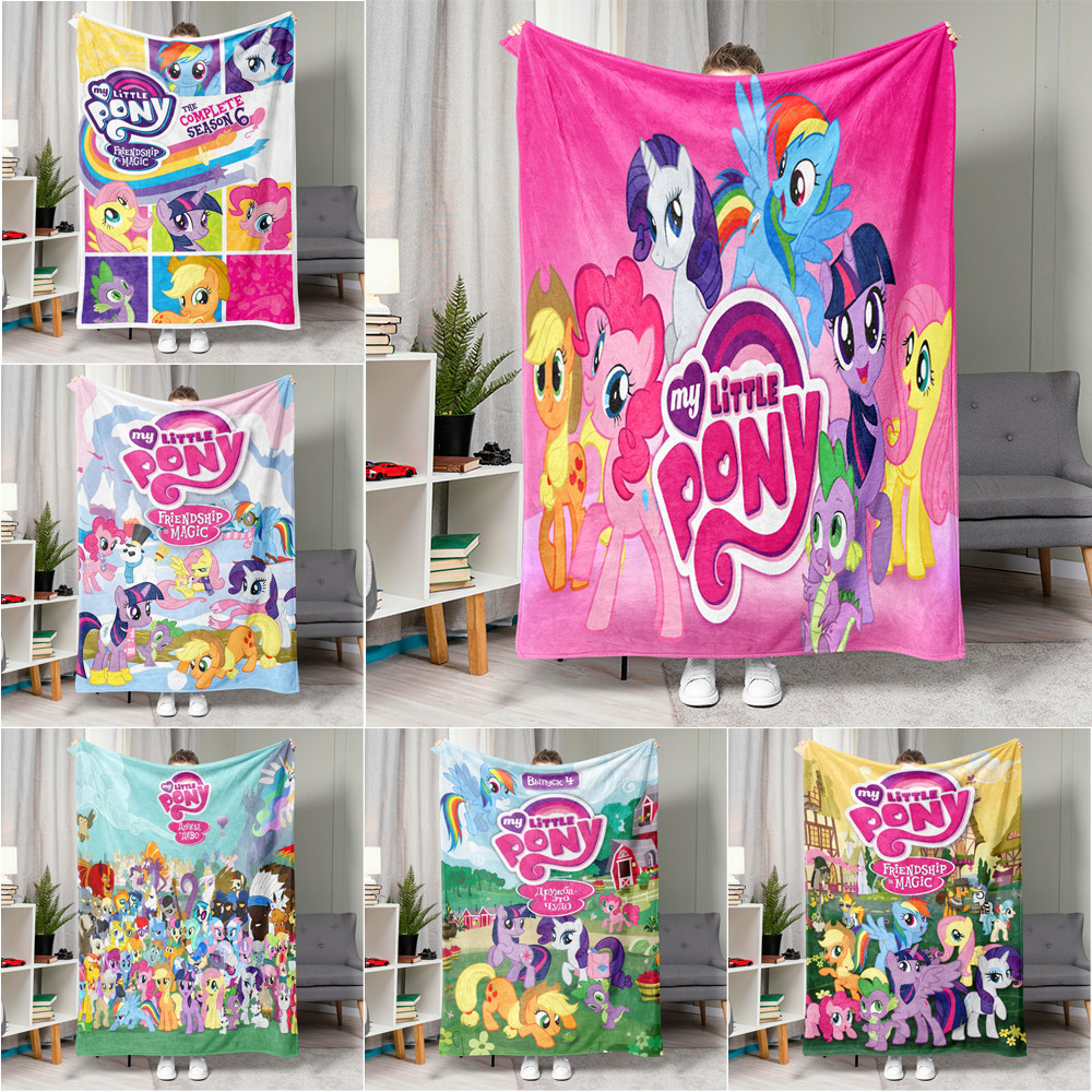 ผ้าห่มสักหลาด 4 ขนาด My Little Pony: มิตรภาพเป็น Magic ผ้าห่มสักหลาดด้านเดียวผ้าห่มงีบหลับเครื่องปรับอากาศ