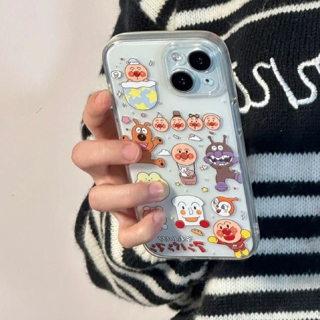 ใหม่ เคสโทรศัพท์มือถือแบบนิ่ม กันกระแทก ลายการ์ตูนอันปังแมน เรียบง่าย แฟชั่น สําหรับ Iphone 15promax 14 13 12 11 xr XS 7 8plus 2024