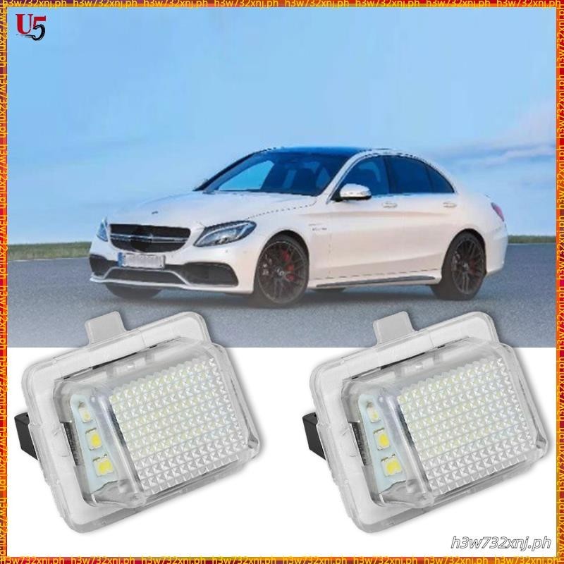 [JCWG] ไฟป้ายทะเบียนรถยนต์ 2 ชิ้นสําหรับ Mercedes-Benz W204/W212/W216/W221/W207 18 ไฟแท็กด้านหลังสีข