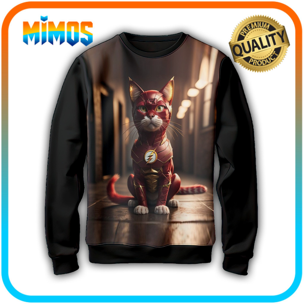 3D การ์ตูน TV Animation Cat Hero เสื้อกันหนาว 02MM008 _SW สําหรับอายุ 1-12 ปี